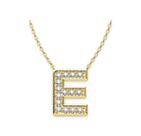 Diamond Initials necklace E - Artelia Jewellery