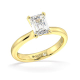 Artelia Yellow Gold Emerald Cut Solitaire Engagement Ring - Artelia Jewellery
