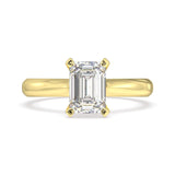Artelia Yellow Gold Emerald Cut Solitaire Engagement Ring - Artelia Jewellery
