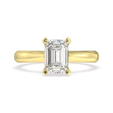 Artelia Yellow Gold Emerald Cut Solitaire Engagement Ring - Artelia Jewellery