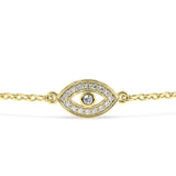 Diamond Evil Eye Bracelet - Artelia Jewellery