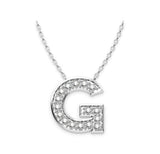 Diamond Initials Necklace G - Artelia Jewellery