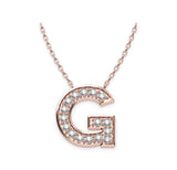 Diamond Initials Necklace G - Artelia Jewellery