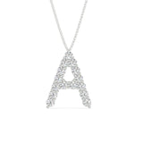 Diamond Initials Necklace A - Artelia Jewellery