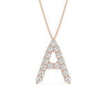 Diamond Initials Necklace A - Artelia Jewellery