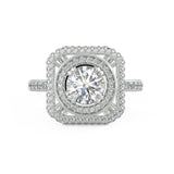 Amy Double Halo Engagement ring - Artelia Jewellery