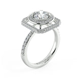 Amy Double Halo Engagement ring - Artelia Jewellery