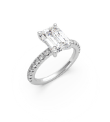 Emerald Cut Solitaire Diamond Engagement Ring (ARTSR01) - Artelia Jewellery