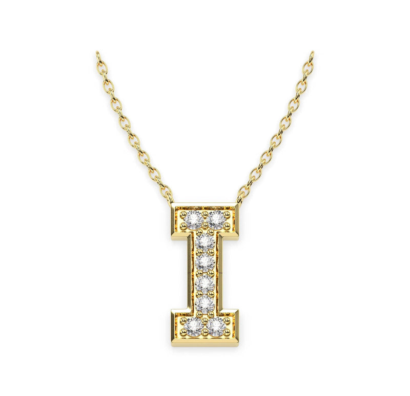 Diamond Initials Necklace I - Artelia Jewellery