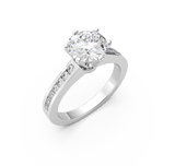 Round Diamond Solitaire Engagement Ring (ARTSR083)