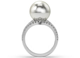 Artelia Pearl & Diamond Engagement Ring (ARTPR102) - Artelia Jewellery