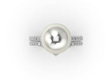 Artelia Pearl & Diamond Engagement Ring (ARTPR102) - Artelia Jewellery