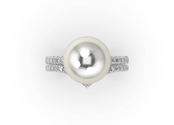 Artelia Pearl & Diamond Engagement Ring (ARTPR102)