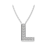 Diamond Initials Necklace L - Artelia Jewellery