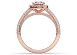 Lady L'amour Halo Round Diamond Engagement Ring - Artelia Jewellery