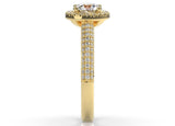 Lady L'amour Halo Round Diamond Engagement Ring - Artelia Jewellery