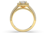 Lady L'amour Halo Round Diamond Engagement Ring - Artelia Jewellery