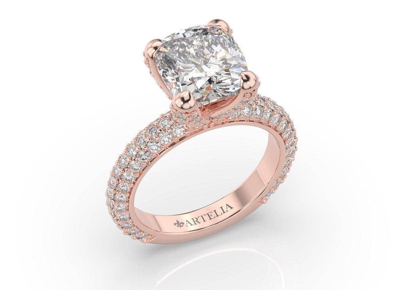 Lady Luck Cushion Diamond Solitaire Engagement Ring - Artelia Jewellery