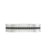 Night Fall 4mm Black Diamond Wedding Ring - Artelia Jewellery