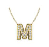 Diamond Initials Necklace M - Artelia Jewellery