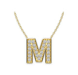 Diamond Initials Necklace M - Artelia Jewellery
