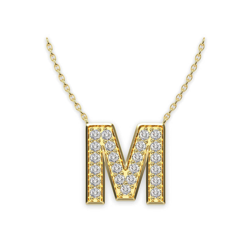 Diamond Initials Necklace M - Artelia Jewellery
