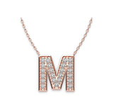 Diamond Initials Necklace M - Artelia Jewellery