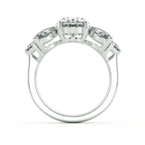 Tulip Oval Diamond Engagement Ring With Marquise Diamonds - Artelia Jewellery