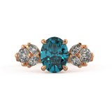 Allyra U Sapphire and Diamond Engagement Ring - Artelia Jewellery