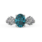 Allyra U Sapphire and Diamond Engagement Ring - Artelia Jewellery