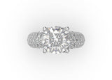 La Divina Solitaire Diamond Engagement Ring with a Chandelier Basket™ - Artelia Jewellery