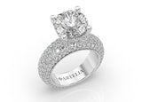 La Divina Solitaire Diamond Engagement Ring with a Chandelier Basket™ - Artelia Jewellery