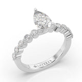 Melinda Pear Diamond Solitaire Engagement Ring - Artelia Jewellery