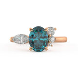 Allyra M Sapphire And Diamond Engagement Ring