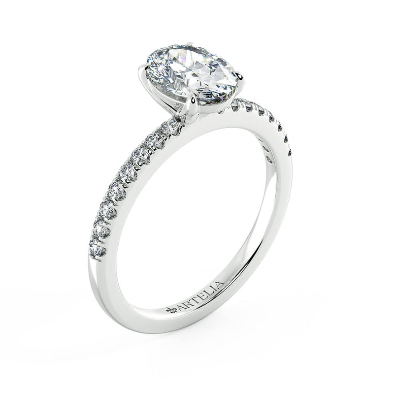 Moderne Oval Diamond Engagement Ring - Artelia Jewellery