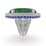 Mother Earth Opal and Diamond Ring - Artelia Jewellery