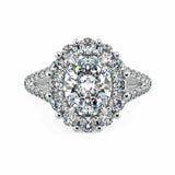 Diana Oval Diamond Halo Engagement Ring - Artelia Jewellery