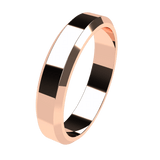 Mens Classic Bevelled Wedding Ring (4mm) - Artelia Jewellery