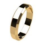 Mens Classic Bevelled Wedding Ring (4mm) - Artelia Jewellery