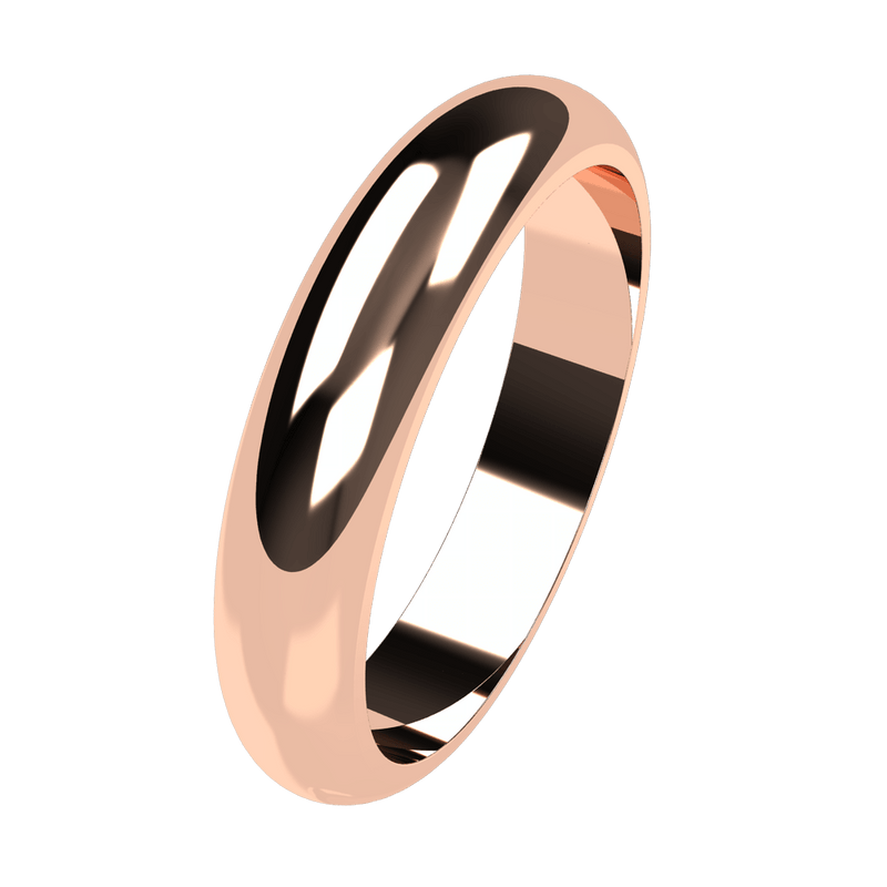Mens Classic Low Dome Wedding Ring (4mm) - Artelia Jewellery