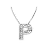 Diamond Initials Necklace P - Artelia Jewellery