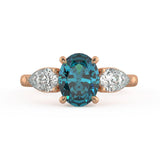 Allyra P Sapphire and Diamond Engagement Ring - Artelia Jewellery