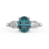 Allyra P Sapphire and Diamond Engagement Ring