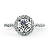 Cienna Round Diamond Halo Engagement Ring - Artelia Jewellery
