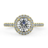 Cienna Round Diamond Halo Engagement Ring - Artelia Jewellery