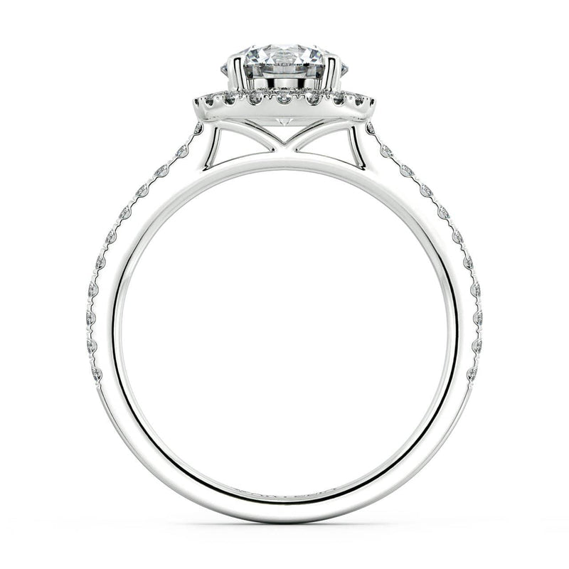 Cienna Round Diamond Halo Engagement Ring - Artelia Jewellery
