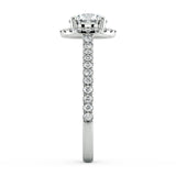 Cienna Round Diamond Halo Engagement Ring - Artelia Jewellery