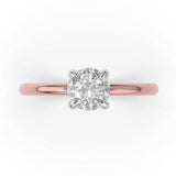 En Rose Round Diamond Engagement Ring - Artelia Jewellery