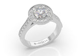 Adele Round Diamond Halo Engagement ring - Artelia Jewellery