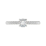 Round Diamond Solitaire with Shoulder Diamonds (ARTSR111) - Artelia Jewellery